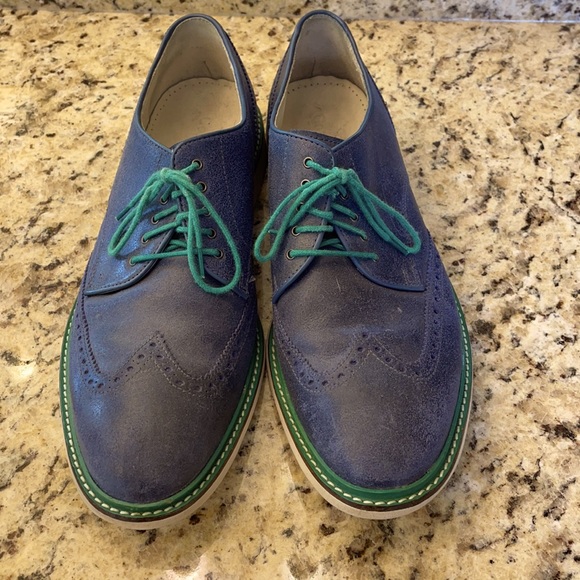 EUC COLE HAAN 10.5 white on green on denim! - Picture 1 of 5